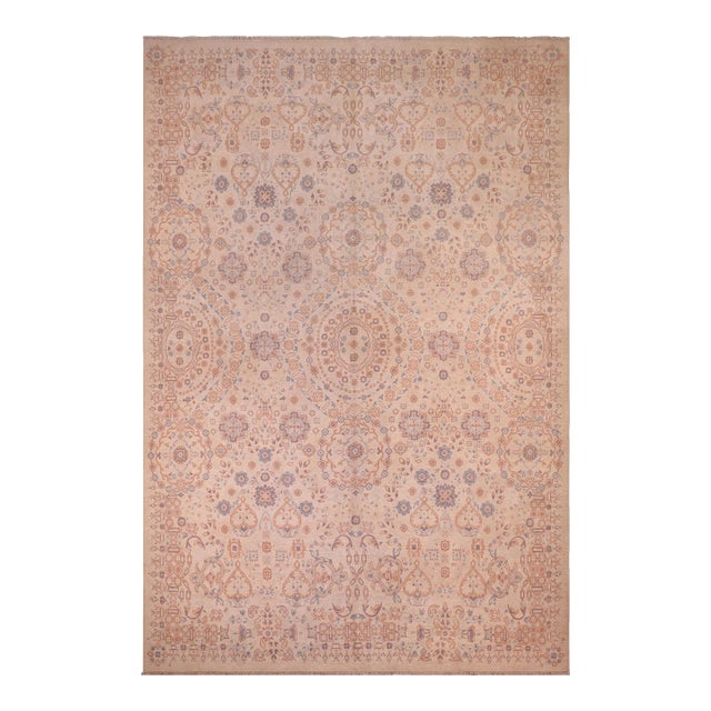 1990s 1990s Ziegler Ivory/Pink Wool Rug - 8'10'' X 11'8'' For Sale