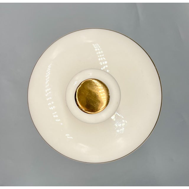 Vintage Blair Apothecary Jar Radix Palmae Christi With Lid – Ceramic Pharmacy Jar – Medical Caduceus – Neoclassical Pharmacy Decor For Sale - Image 14 of 14