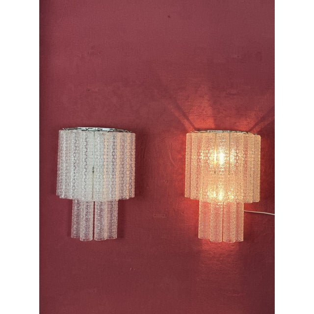 Murano Glass Wall Lamps in the style of Venini, 1960s, Set of 2 For Sale - Image 6 of 6