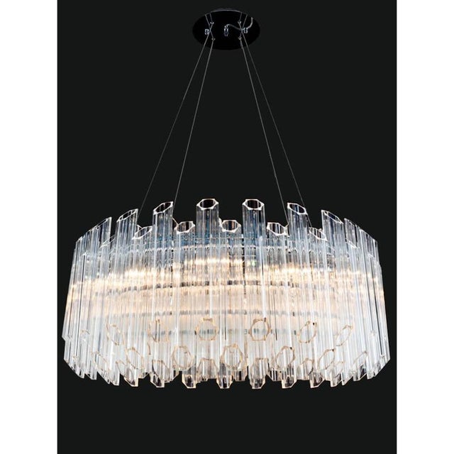 Contemporary Collection Iceberg Chandelier in Metal and Glass by Jago For Sale - Image 3 of 7