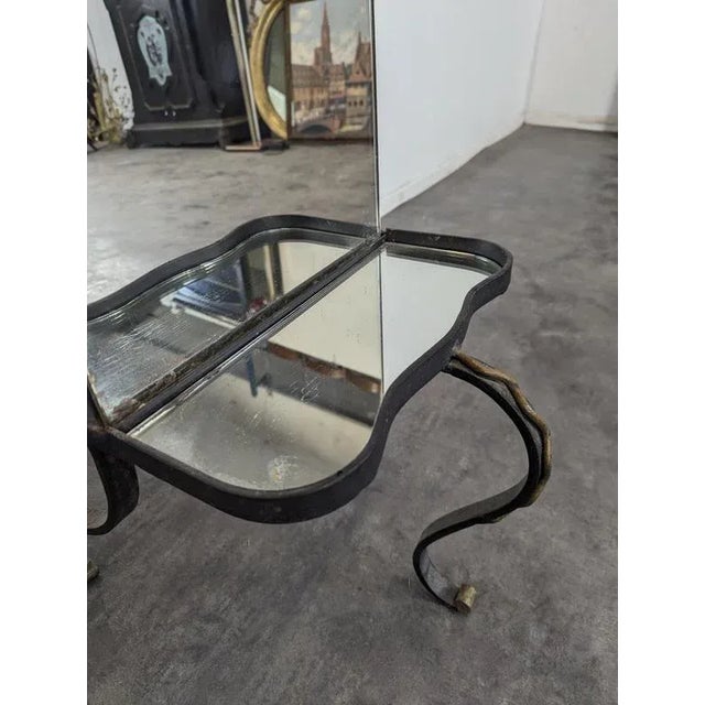 Wrought Iron Psyche Mirror For Sale - Image 4 of 6