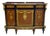 French-Style Louis XVI Sideboard – Rich Wood, Gold Leaf & Ornate Bronze Details For Sale