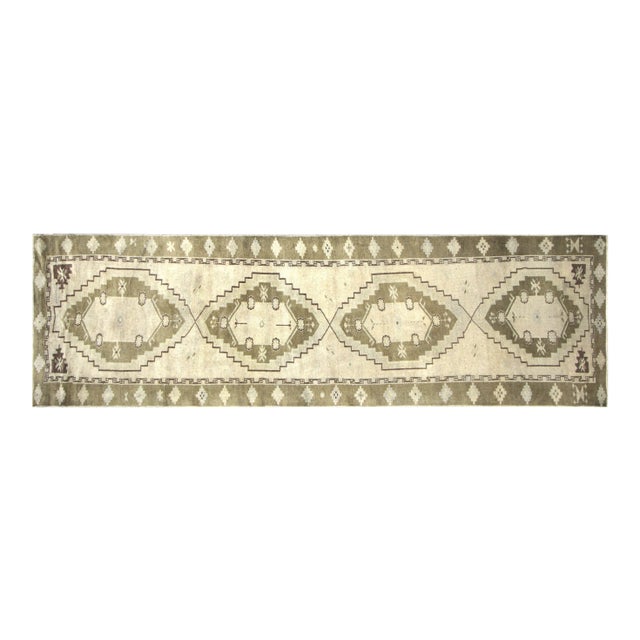 1960s Turkish Oushak Runner For Sale