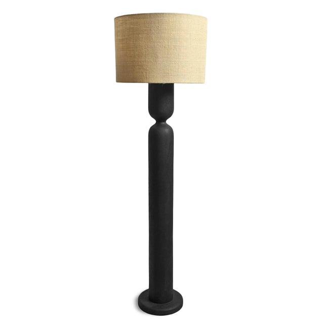 Black Mali Pillar Floor Lamp For Sale - Image 4 of 9