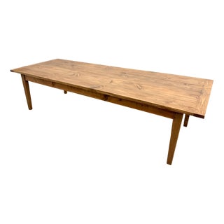 Monumental Pine Farmhouse Table, 1970s For Sale