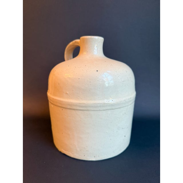 Farmhouse 1920s Stoneware Beehive Jug With Strap Handle For Sale - Image 3 of 7