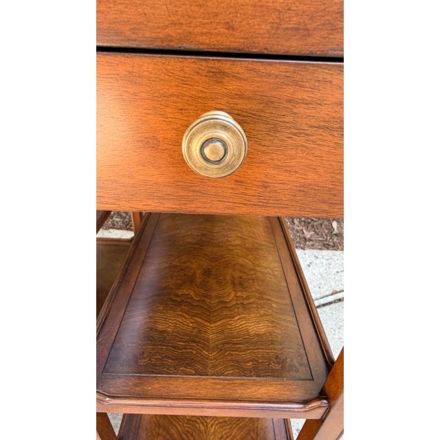 Sarreid Burled Walnut 3 Tiered End Tables For Sale - Image 9 of 10