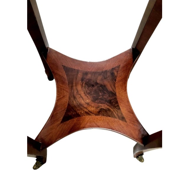 Wood Vintage French Rococo Louis XV Style Gueridon Extra Tall Fruitwood Ormolu Cabriole Legs Pedestal Stand For Sale - Image 7 of 10