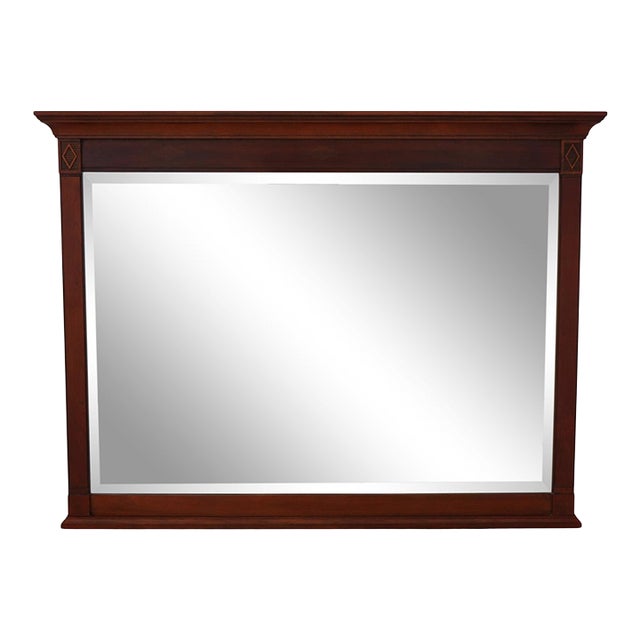 Stickley Cherry Regency Style Hanging Wall Mirror For Sale