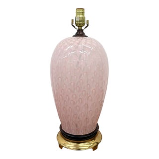 Vintage Murano Style Art Glass Table Lamp For Sale