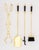 Modern Brass and Black Marble Fireplace Tool Set For Sale In New York - Image 6 of 14
