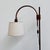 Mid-Century Modern Adjustable Teak Arc Floor Lamp with Fabric Shade, 1960s For Sale - Image 9 of 12