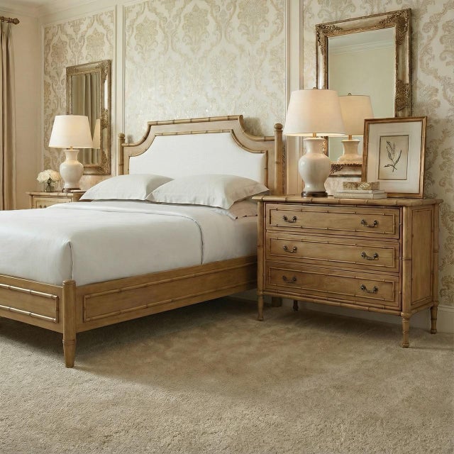 Three Drawer Chest offers a fresh take on British Colonial style, blending sculpted details with a warm, aged finish. Made...