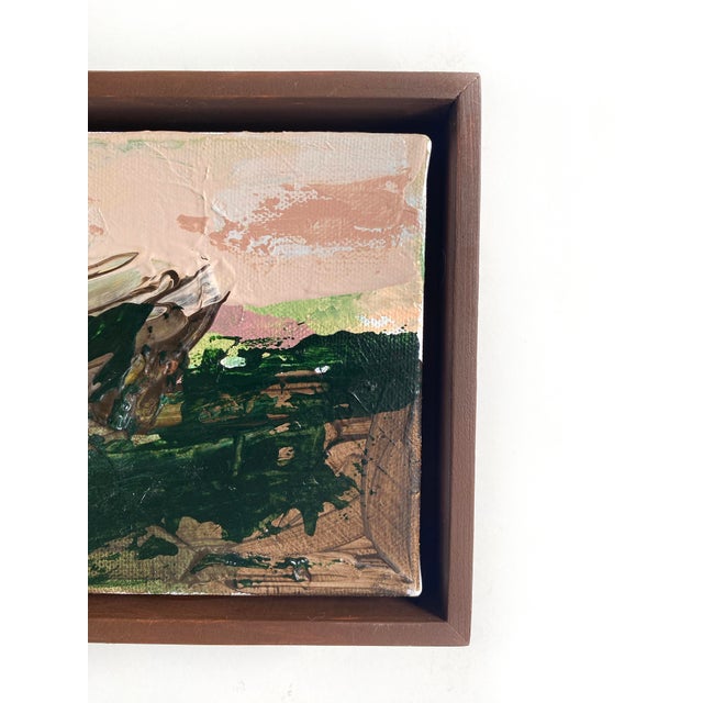 "Fields" Set of 2 Framed Mini Paintings by Jessalin Beutler For Sale In Seattle - Image 6 of 7