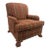 Late 20th Century Kindel Upholstered Lounge Chair With Carved Paw Feet – Traditional Accent Chair For Sale
