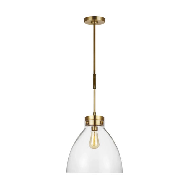 Chapman & Myers by Visual Comfort Studio Garrett Pendant, Brass For Sale In Greenville, SC - Image 6 of 6