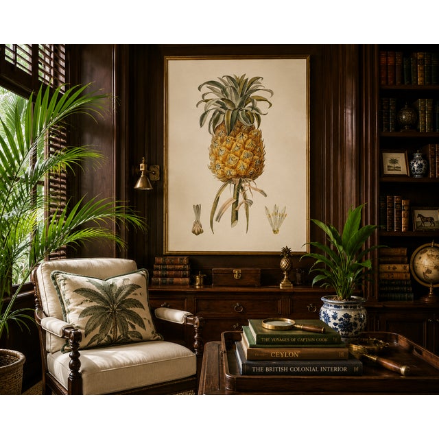Not Yet Made - Made To Order Vintage Hand-Drawn Pineapple, Botanical Art Print Reproduction, 40" X 60" For Sale - Image 5 of 10