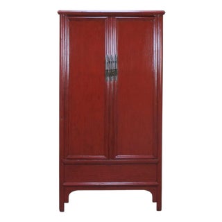 Catalpa Wood Square Corner Armoire For Sale