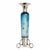 A refined Art Nouveau pitcher from Daum Nancy, combining frosted blue glass with Portuguese silver details. The body is...