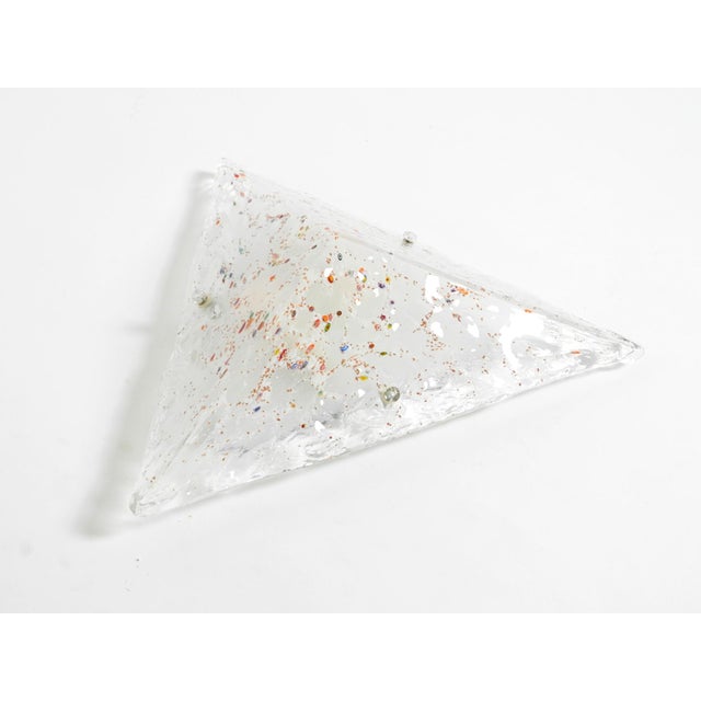 Postmodern Postmodern Murano Glass Triangle Ceiling Lamp from Sylcom, Italy, 1985 For Sale - Image 3 of 18