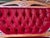 Vintage Victorian-Style Wine Red Velvet Loveseat For Sale - Image 10 of 17