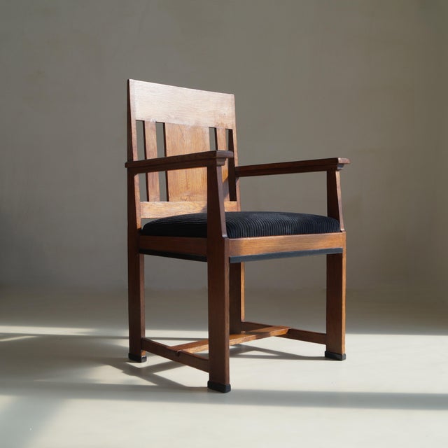 Modern Dutch Art Deco The Hague School Armchair by Jan Brunott, 1920s For Sale - Image 3 of 15