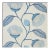 Schumacher Celinda Embroidery Fabric in Blue For Sale