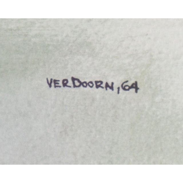 1964 Watercolor Landscape Painting by James VerDoorn For Sale In Indianapolis - Image 6 of 7