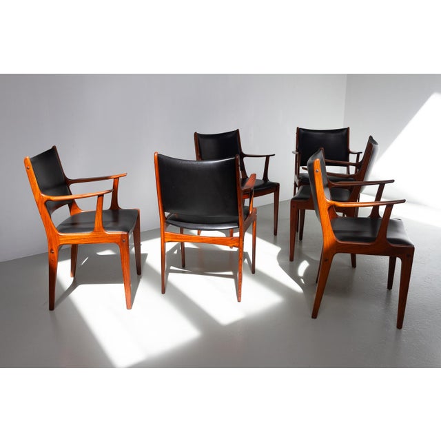 Danish Rosewood Armchairs by Johannes Andersen for Uldum Møbler, 1960s, Set of 6 For Sale - Image 11 of 18