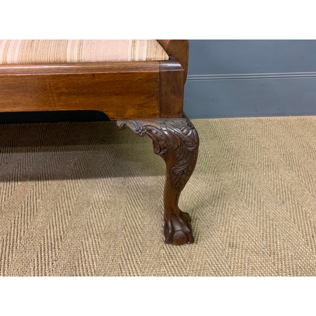 Chippendale Style Carved Mahogany Settee, 1900 For Sale - Image 9 of 18