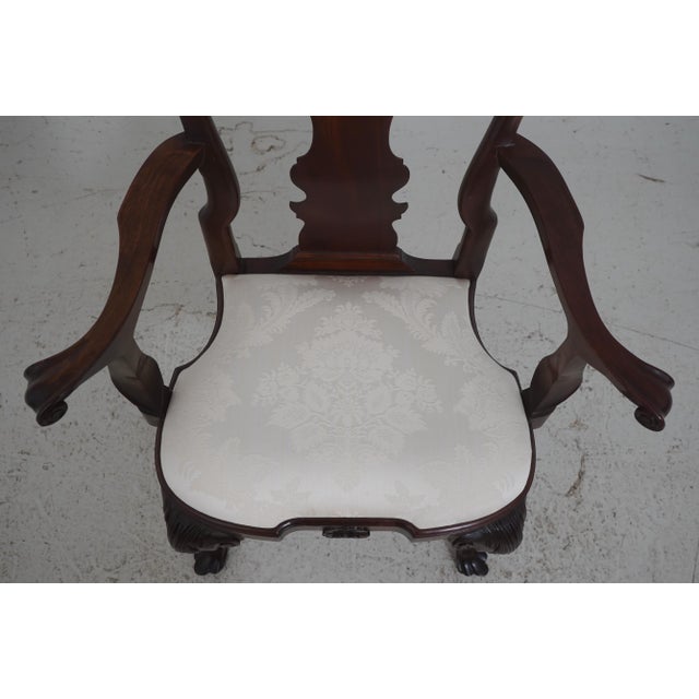 Set of 8 Stickley Colonial Williamsburg Mahogany Dining Room Chairs For Sale - Image 9 of 18