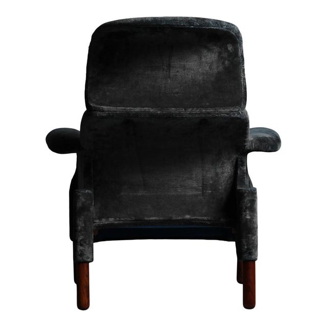 Sanluca Lounge Chairs in Blue Velvet by Achille & Pier Giacomo Castiglioni for Gavina, 1960, Set of 2 For Sale - Image 15 of 18