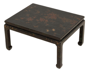 Chinese Gilt-Decorated and Lacquered Wood Low Table