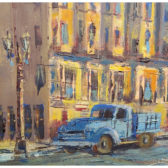 1960s Ben Abril - the Minnewaska Hotel ,Bunker Hills, Los Angeles 1960s -Oil Painting For Sale - Image 5 of 9