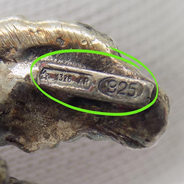 Vintage Italian Handmade Genuine Sterling Silver 925 Loggerhead Sea Turtle Figurine, 1980s For Sale - Image 9 of 13