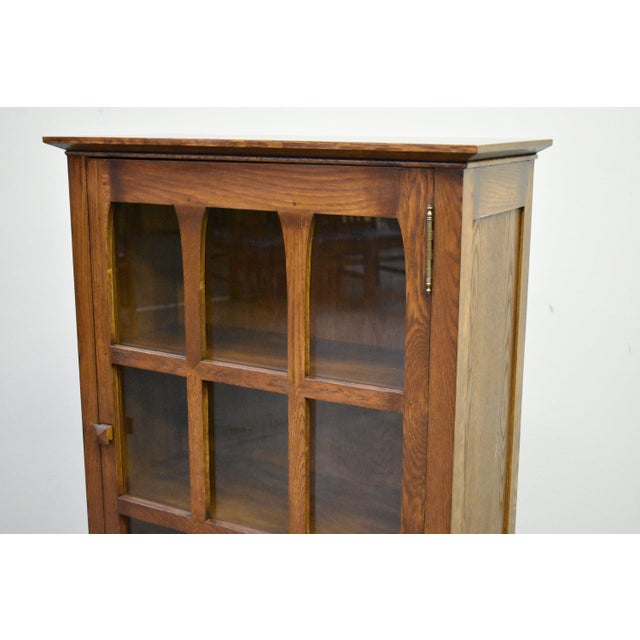 Mission Solid Oak Display Bookcase - Michael's Cherry For Sale In Chicago - Image 6 of 14