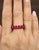8.19 Ct Oval Ruby Eternity Band Size 6.5 For Sale - Image 4 of 9