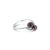 Contemporary Cultured Black Pearl Diamond Ring 14k White Gold, Size 3 For Sale - Image 3 of 5