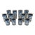 1950s Mid Century Modern Royal China “Currier & Ives” Blue & White Tumbler Set - 12 Pieces For Sale