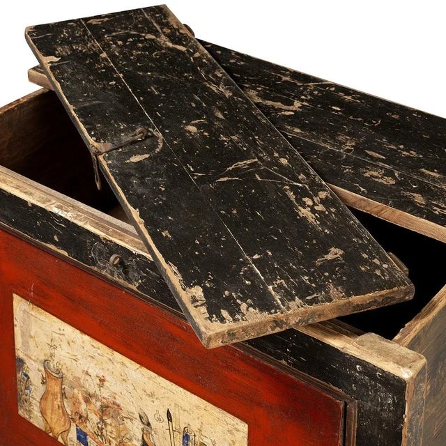 Small Painted Gansu Cabinet, 1920s For Sale - Image 6 of 10