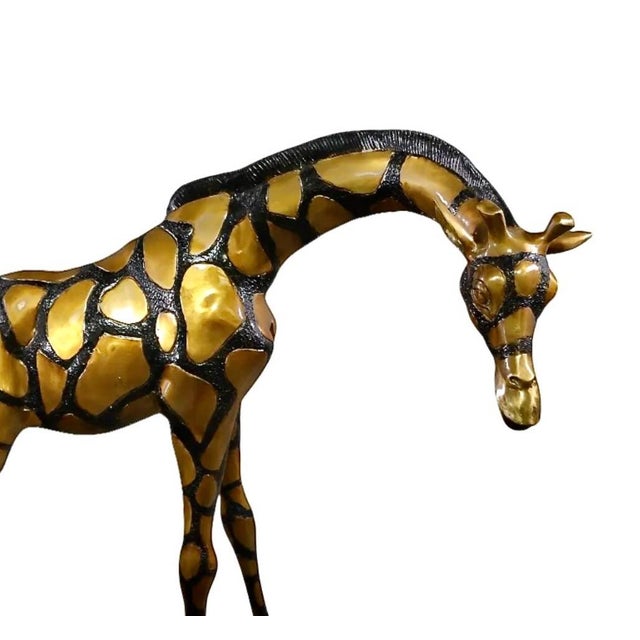 Pair Large Late 20th Century Brass Giraffes, After Sergio Bustamante For Sale In Los Angeles - Image 6 of 9