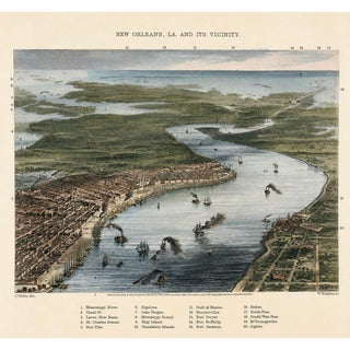 New Orleans, Louisiana and Vicinity Original Steel Engraving, by Ridgway, 1863 For Sale