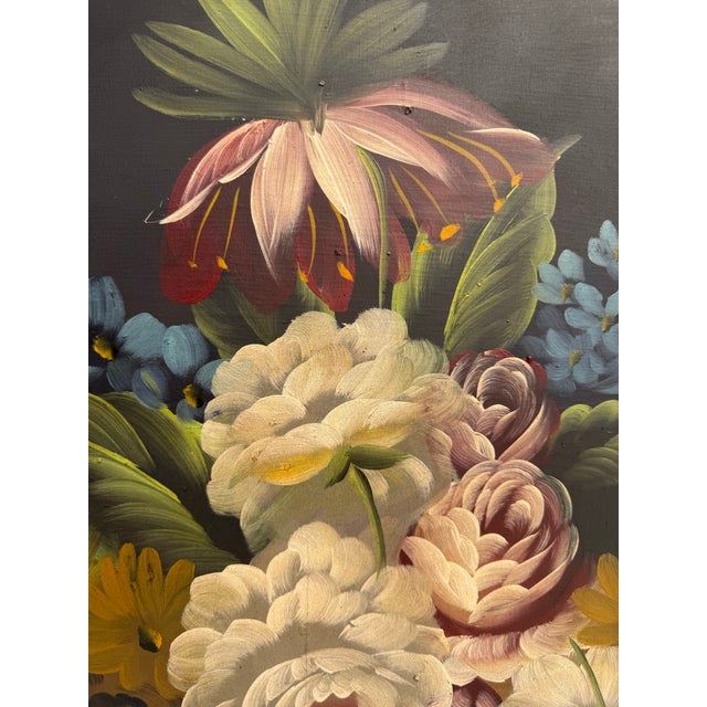 Vintage Florentine Style Hand-Painted Folding Fireplace Screen For Sale - Image 4 of 10