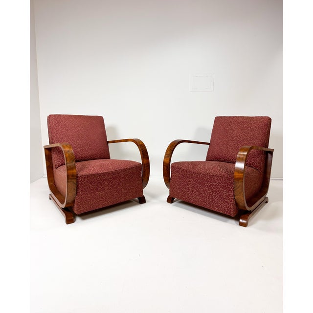 Mid-Century Modern Art Deco Swedish Lounge Chairs For Sale - Image 3 of 10