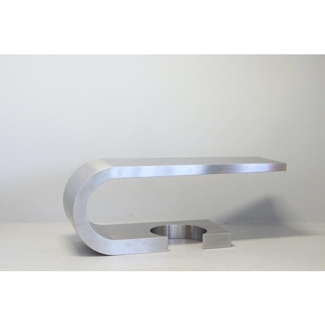 Diapason Stainless Steel Desk by Marzio Cecchis for Studio Most, 1968 For Sale - Image 13 of 14