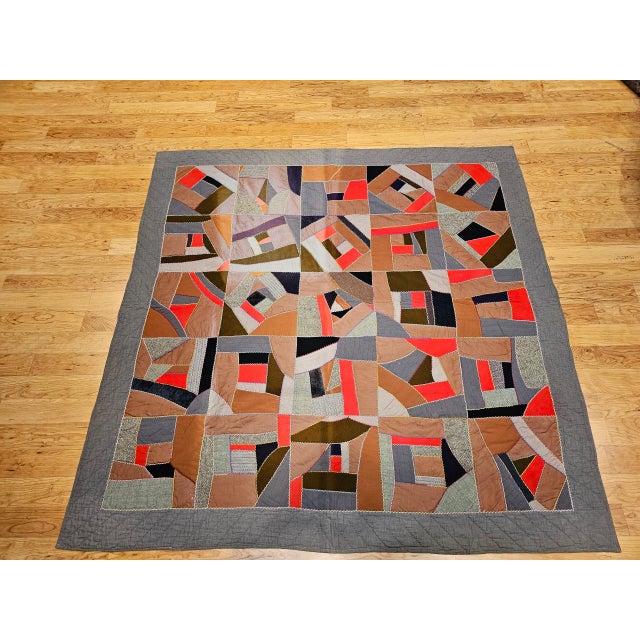 African Early 20th Century African American Quilt For Sale - Image 3 of 12