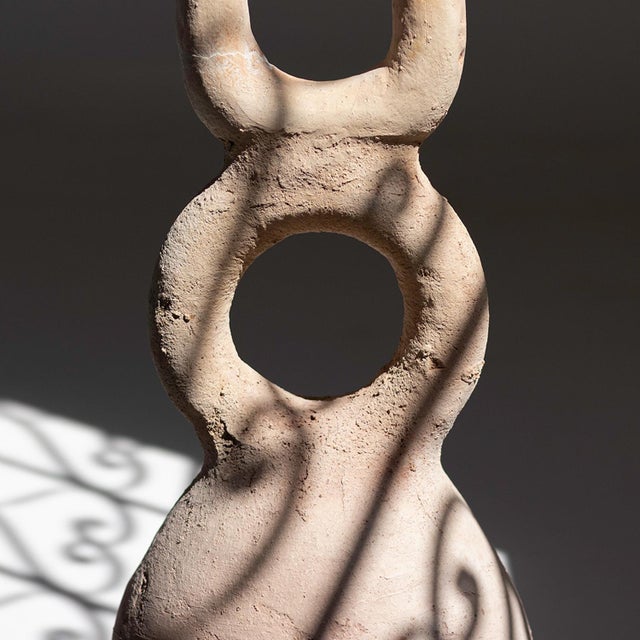 2020s Unglazed Terracotta Sculptural Vase | One of a Kind For Sale - Image 5 of 10