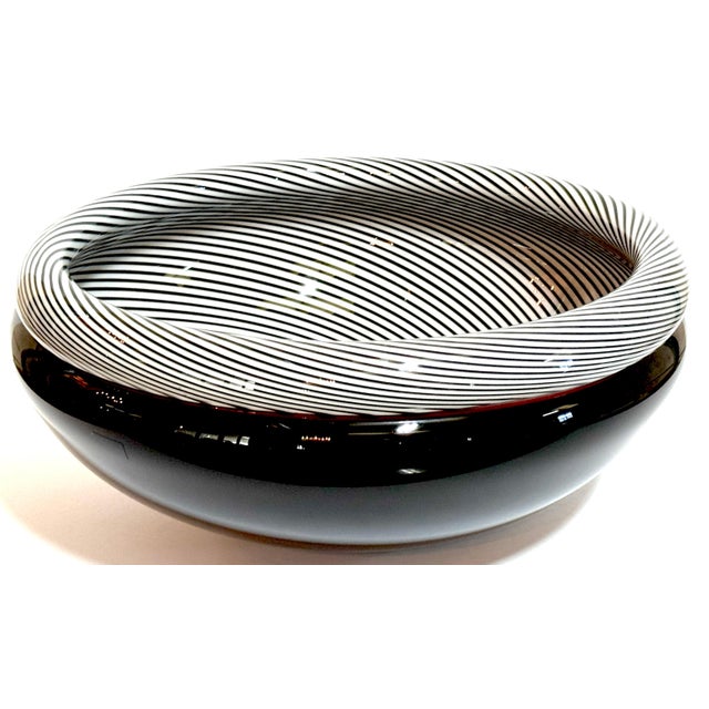 Glass Lino Tagliapietra Zanfirico Bowl, Signed , #25/100, 1986 For Sale - Image 7 of 11