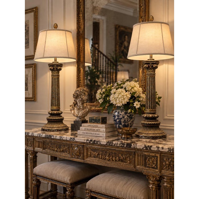 Late 19th Century Corinthian Column Candlesticks a Pair , For Sale - Image 10 of 12