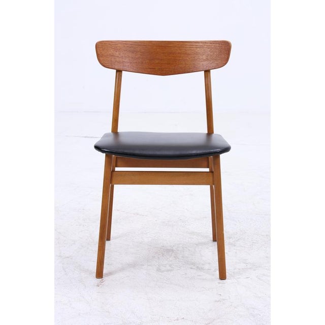 Mid-Century Danish Teak and Leather Chairs from Farstrup Møbler, Set of 4 For Sale - Image 4 of 14